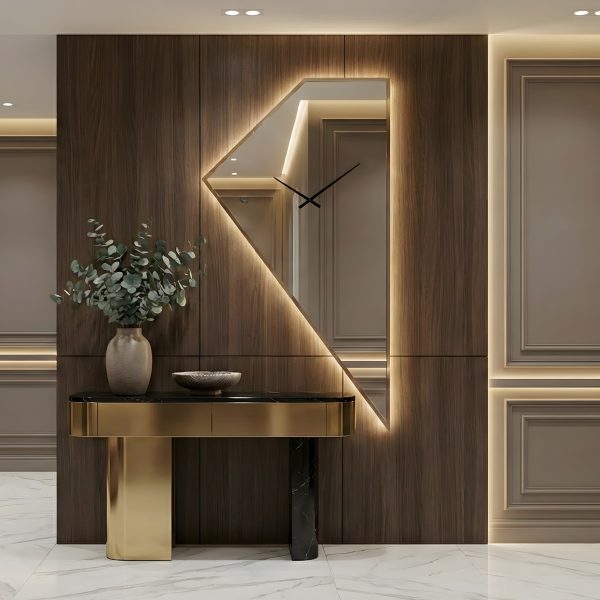 Luce orologio a specchio